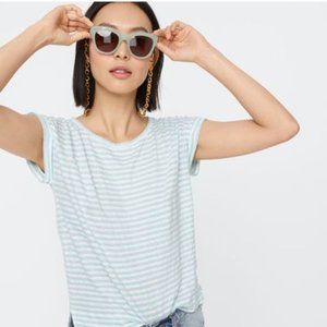 🪺J. Crew Mint Striped Short Sleeve Sweater